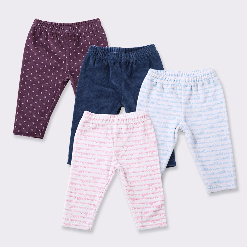 3m-18m Baby Pants Boy Girl Leggings Kids Velour Soft Warm Stretch Pajama Pants Infant Jogger Pants Sweatpants