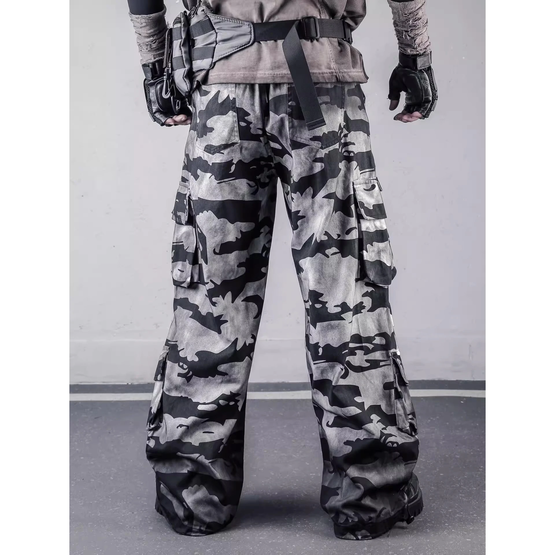 ヴィンテージ メンズ カモフラージュ カーゴパンツ グランジ - Cargo Jogger Pants のレビューと価格