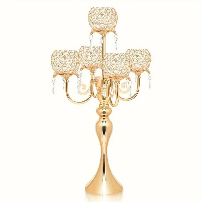 New wedding candlelight dinner candlestick props, European creative light luxury home decoration, wedding romantic table