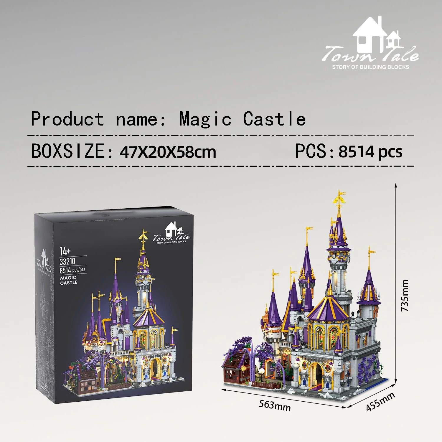 8510PCS Magic Castle Building Blocks MOC Building Model Kit High Difficulty Assembly Bricks Kids Educational Toys Halloween Gift