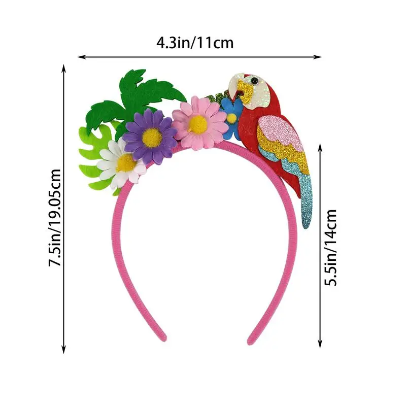 ที่คาดผมดอกไม้ฮาวายตกแต่งดอกไม้ที่คาดผมชุด 8 Beach Party Hair Hoop สําหรับเด็กผู้ใหญ่ Carnival Dress Up ดอกไม้