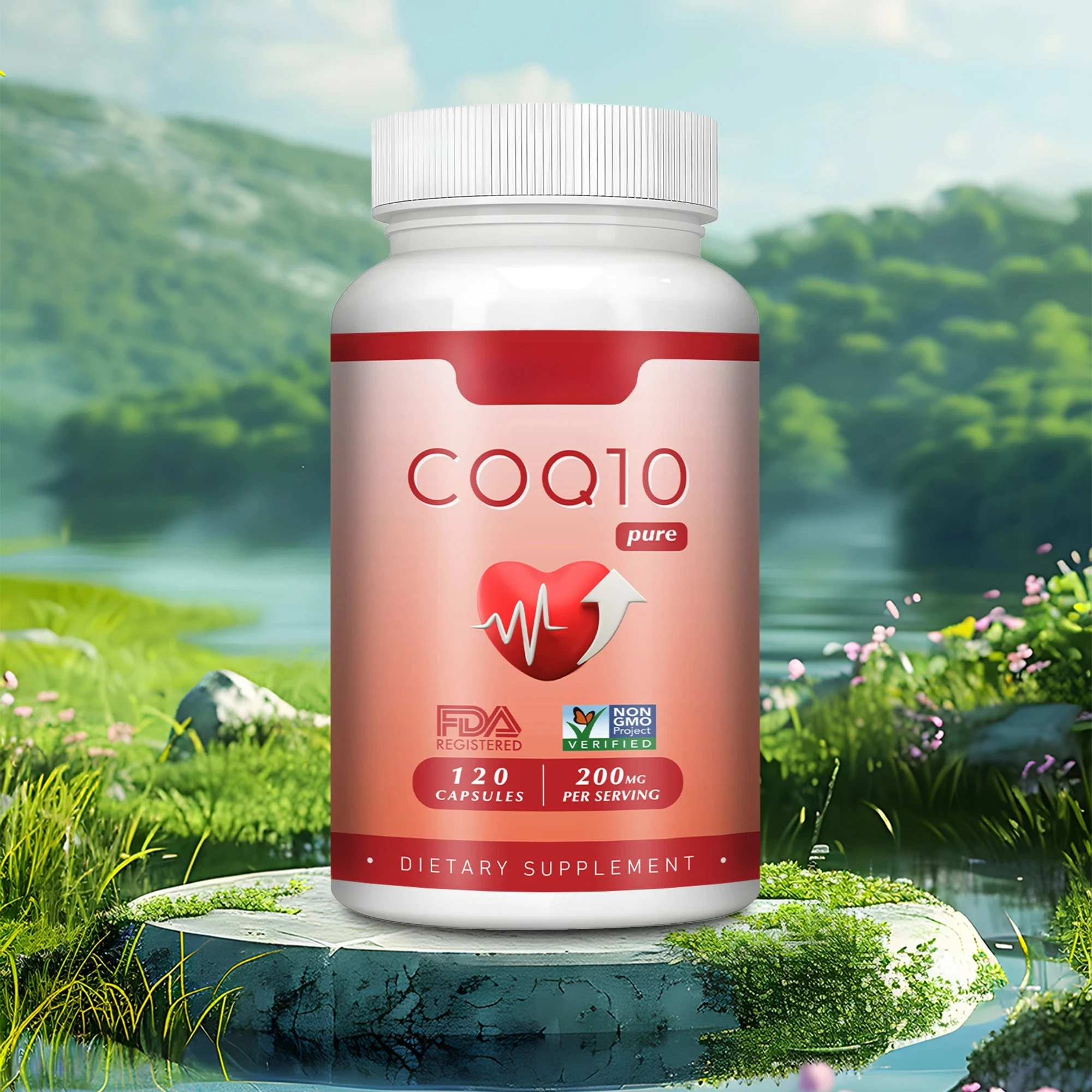 CoQ10 200mg - Antioxidant, Improve Blood Circulation, Blood Pressure Levels, Supports Brain & Heart Health, Energy Production
