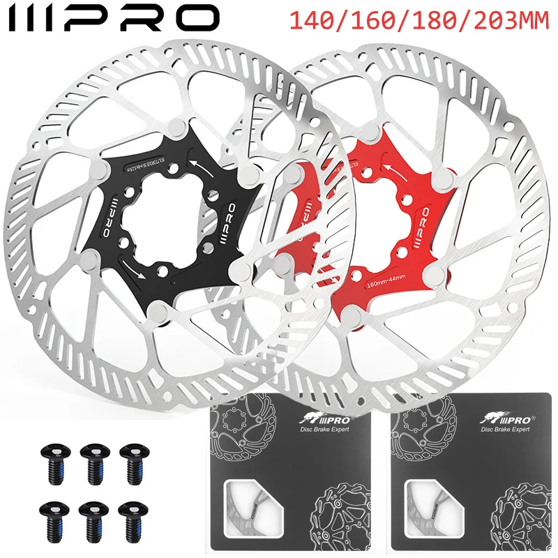AliExpress 2PC IIIPRO Bicycle Floating Rotor 140MM 160MM 180MM Bike Brake Disc Wear-resistant Bicycle Disc Brake Rotor Road MTB Rotors 203