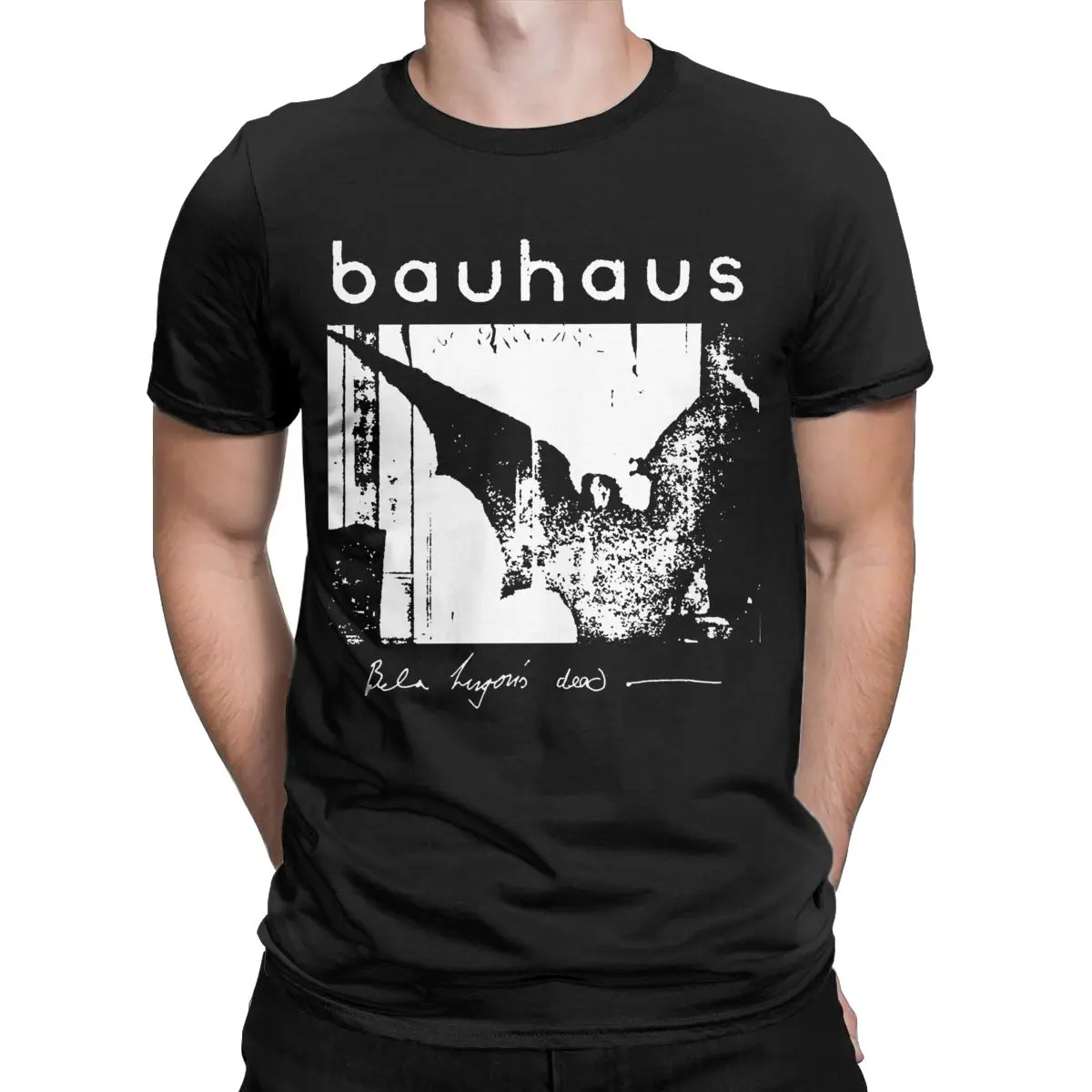 Bauhaus Bat Wings Bela Lugosis Dead T Shirt Men Cotton Amazing T-Shirt Crew Neck Tee Shirt Short Sleeve Tops Adult