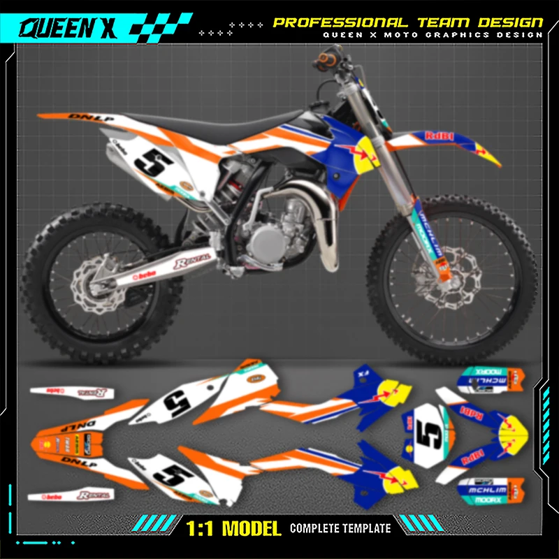 

Queen X MOTOR Decal Stickers Kits For KTM SX85 2013 2014 2015 2016 2017 Cusotm Team Motorcycle Graphics 002