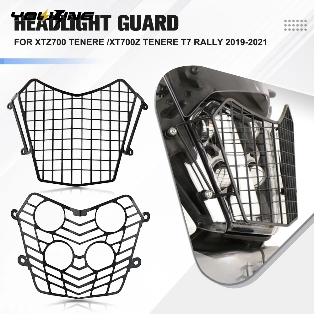 

Motorcycle Headlight Protector Cover Grill For Yamaha XTZ700 Tenere /XT700Z Tenere T7 Rally 2019-2021 Accessorie Stainless Steel