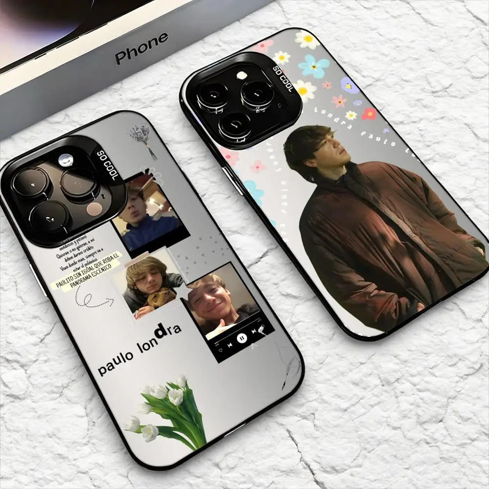 P-Paulo LondonS Singer Funda de teléfono para iPhone 17 16 15 14 13 12 11 Pro Max Air Matte Laser Aurora Funda a prueba de golpes