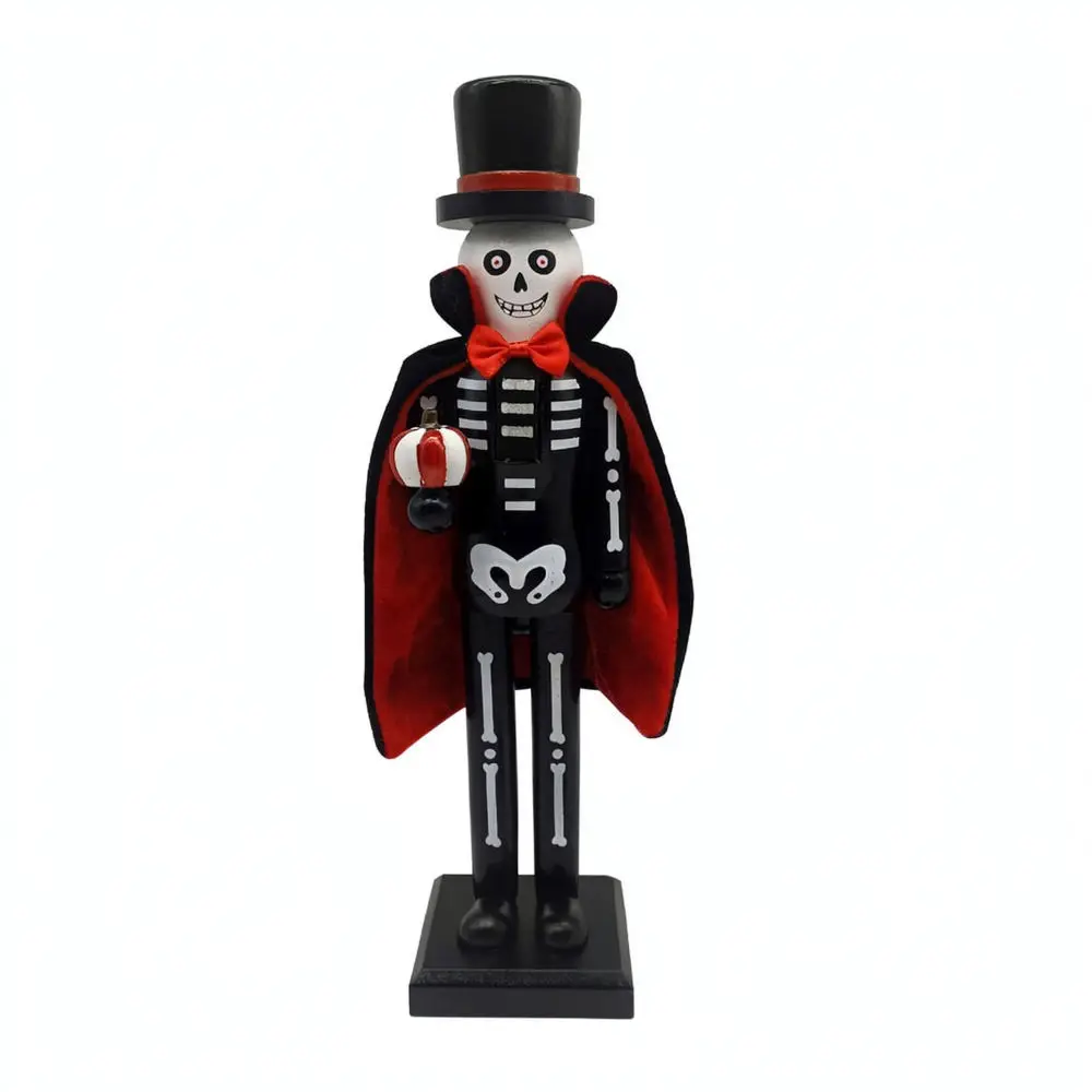 Decorative Wood Halloween Figurine Skull Vampire Pumpkin Bat Tombstone Craft Party Desktop Ornament Home Decor