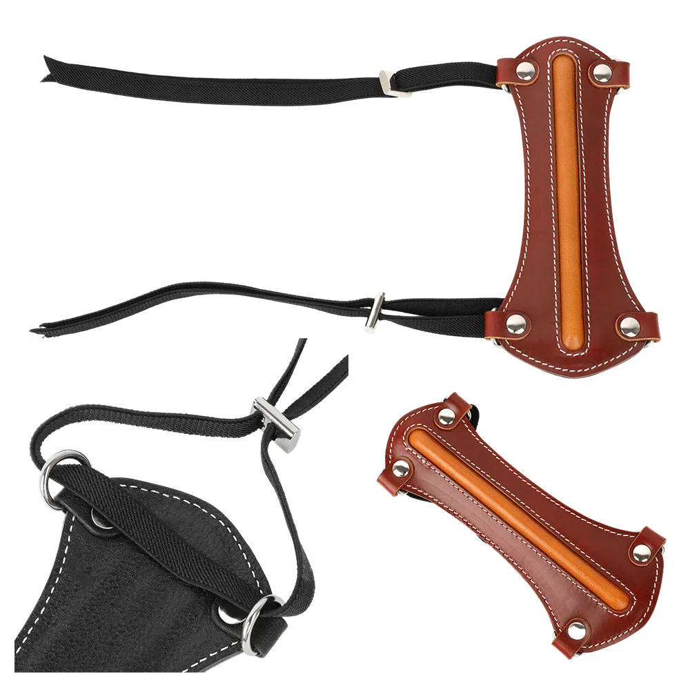 

Прочный защитный напульсник для стрельбы из лука из воловьей и овечьей кожи, регулируемый, для охоты и тренировок с рекурсивным луком