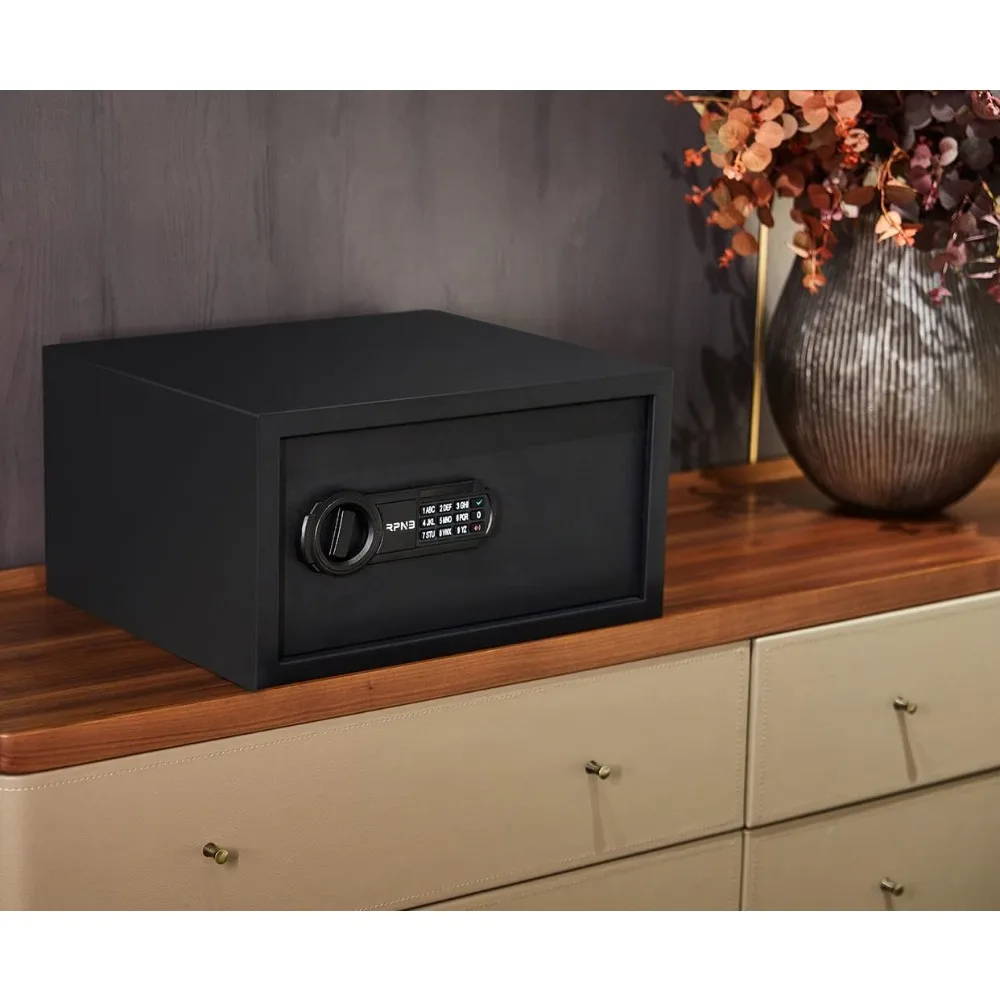 Deluxe ตู้เซฟและกล่องล็อค, ปุ่มกดดิจิตอลตู้เซฟ, เหมาะสําหรับ Home Office โรงแรมธุรกิจเครื่องประดับเงินสดใช้เก็บ, 1.0 ลูกบาศก์ฟุต