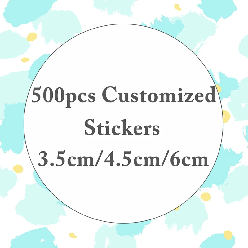 500pcs Custom Sticker and Customized Logos Wedding Birthdays Baptism Stickers Design Your Own Personalize Stickers