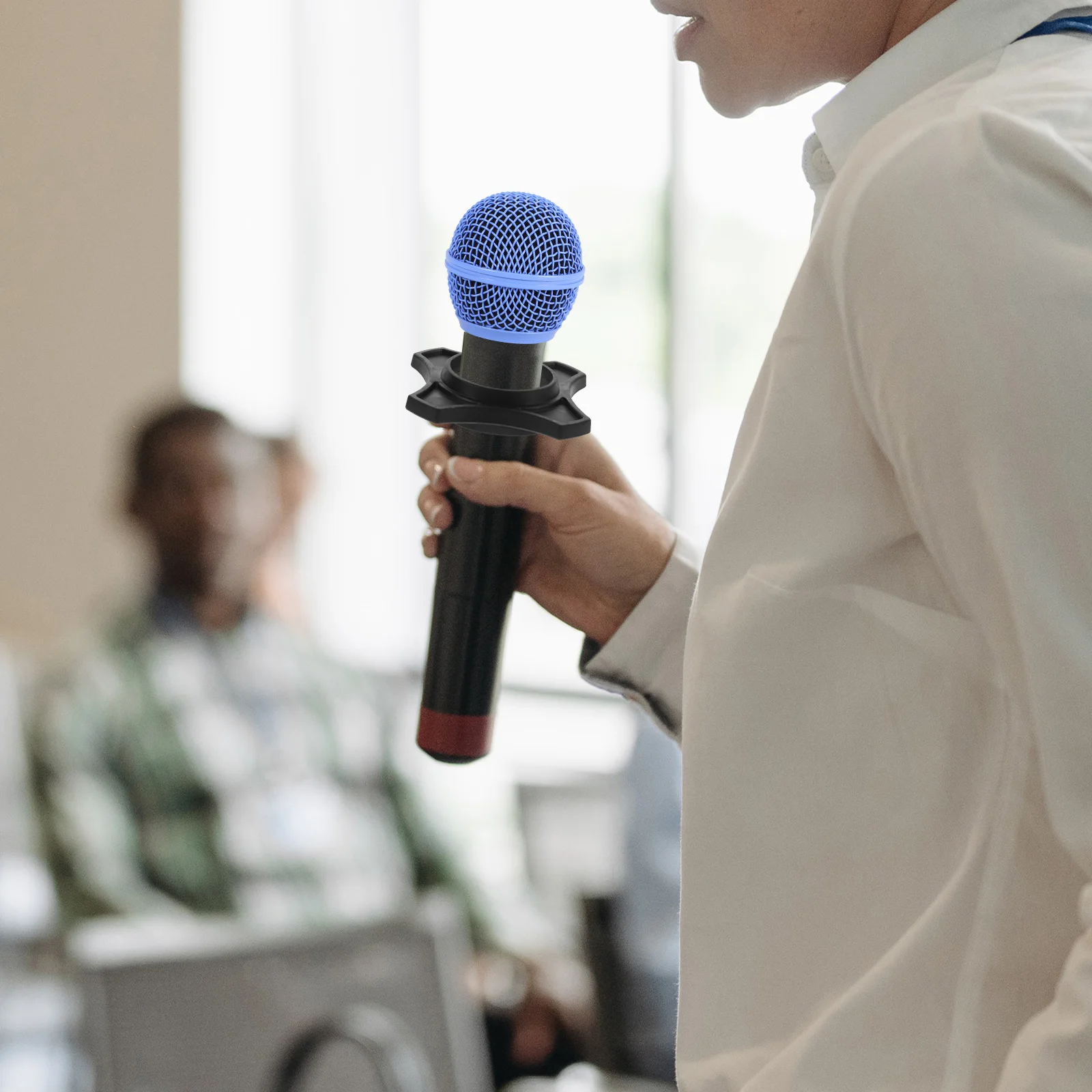 

5Pcs Microphone Anti Compact Anti Slip Handheld Mic Rings Replacement Set for Stage Ktv Bar Accessories