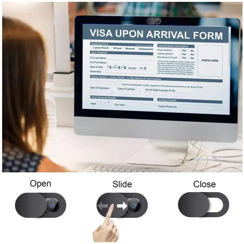 5 szt. Osłona aparatu Przesuń kamerę internetową Rozszerzona kompatybilność Chroni prywatność online Mini rozmiar Ultra cienki do laptopa iMac HCCY