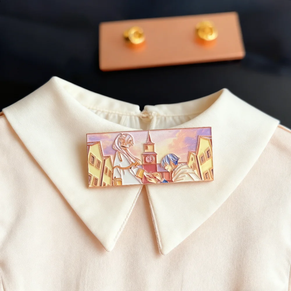 هيميل اقتراح فريرين المينا بروش جديد انمي ياباني زوجين دبوس للنساء الرجال على ظهره شارة التلبيب كوميك كون تأثيري مجوهرات #1