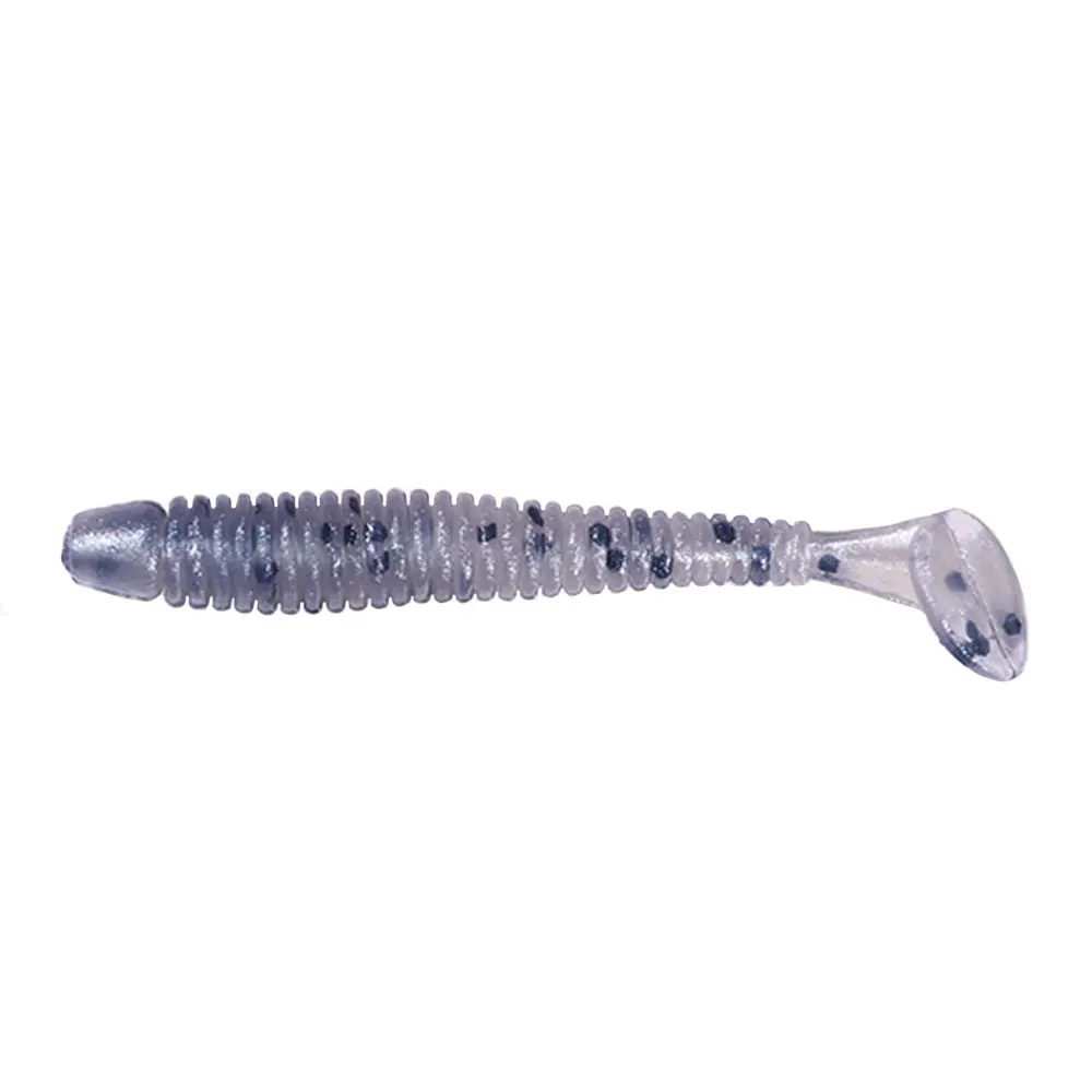 Hengjia 10/50 Stück 4,5 cm Kleiner Weicher Wurm Swimbait T-Schwanz Silikonköder Wobbler Angelzubehör für Karpfen Barsch Hecht – Detail 6