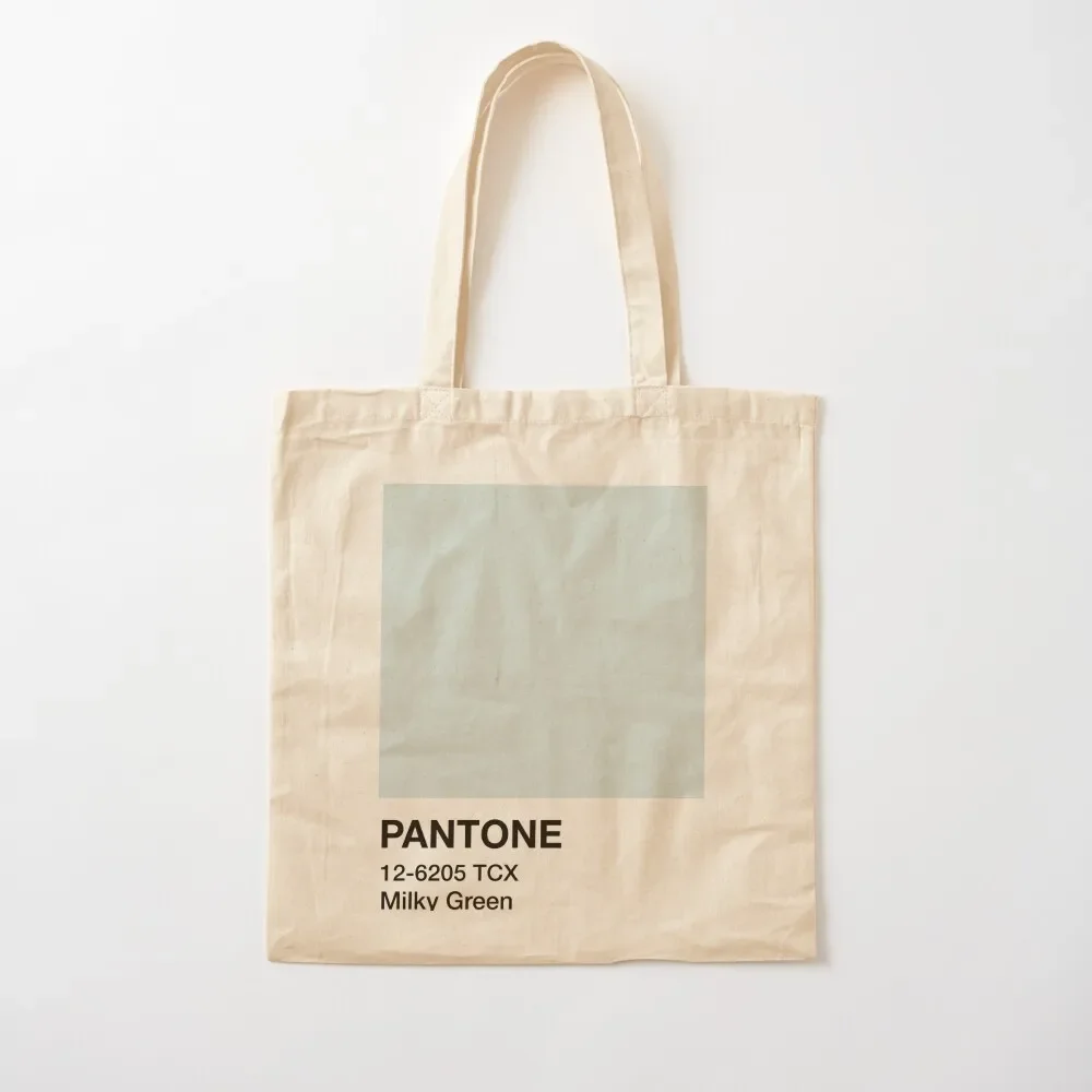 

Pantone Milky Green Tote Bag Lady bags shopper bag women canvas Women's handbag Bag