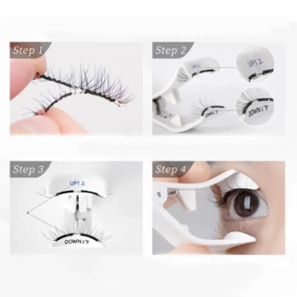Geen lijm Geen vloeibare eyeliner nodig Magnetische wimpers met wimperkruller Eenvoudig aan te brengen Herbruikbare magnetische valse wimpers