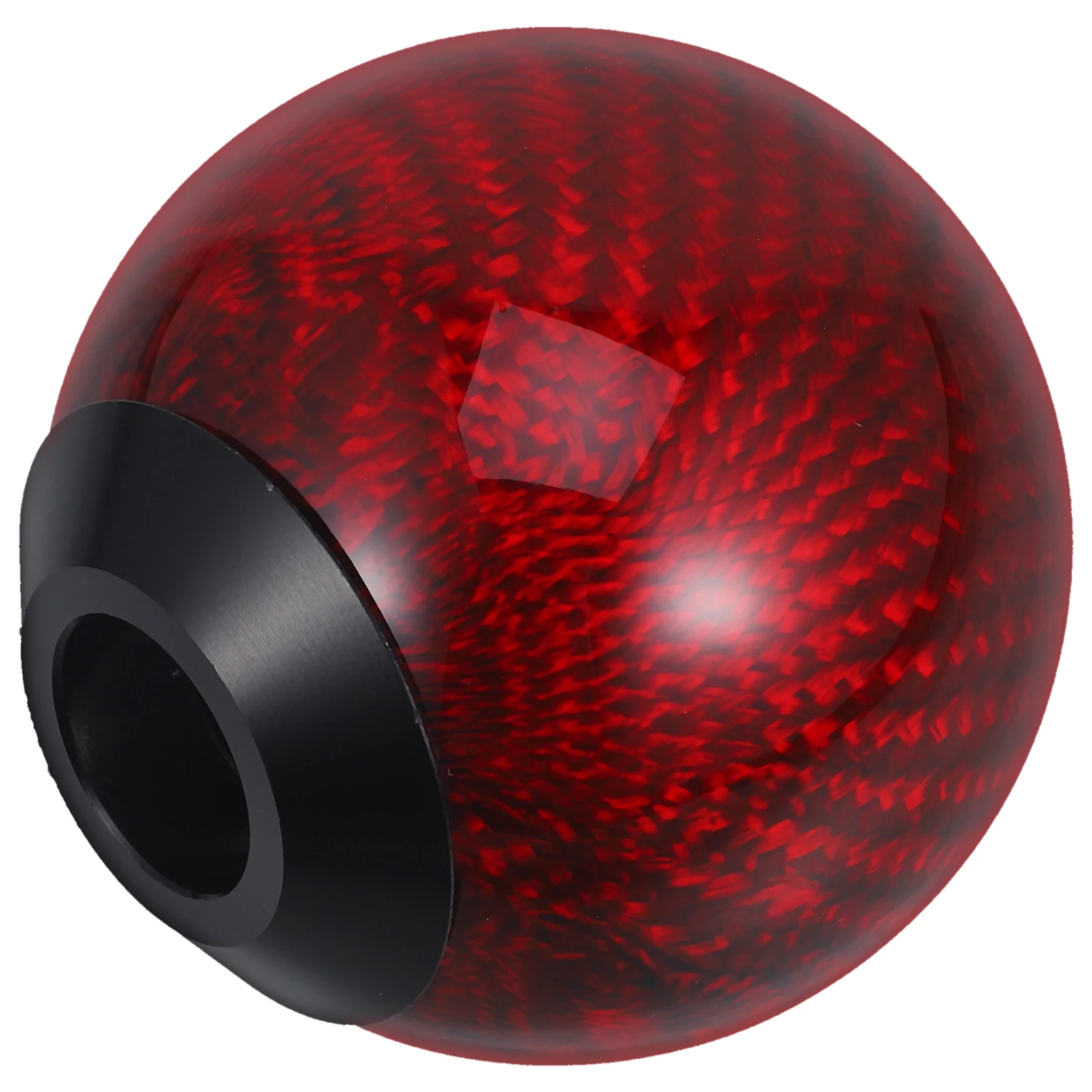 

Carbon Fiber Gear Shift Knob Replacement Lightweight Aluminum Alloy Automatic Transmission Round Pattern Shifter Grip Handle Car