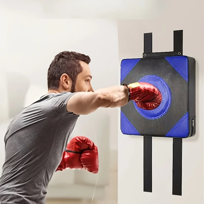 1pc Premium PU Leather Wall Punching Pad - Durable Boxing Punch Target for Realistic Training - Perfect for Martial Arts Fighter