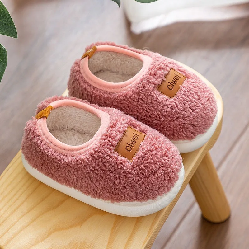 

Children’s Cotton Slippers 2026 Cozy Anti Slip Slip on For Home Indoor Boys Girls Baby Fluffy Winter Slippers