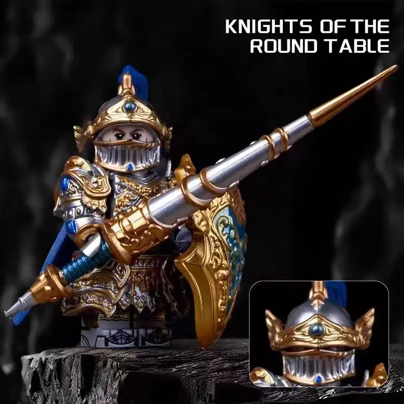 Mittelalterlicher runder Tisch, Ritter, zusammenbauen, kompatible Ziegel, Berserk Guts, Puzzle, Actionfiguren, Modellbausteine, Puppenspielzeug, Geschenke