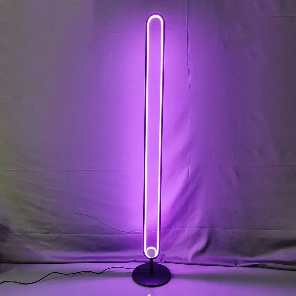 Modern RGB Remote Minimalist LED Floor Lamp for Living Room Decoration with Remote Control Intelligent Floor Lamp