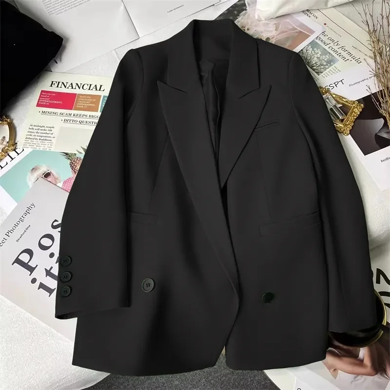 Office Lady Elegante Cardigan Blazer per donna 2025 Nuovo autunno manica lunga Slim Giacche eleganti Inverno Casual Chic Top Cappotti