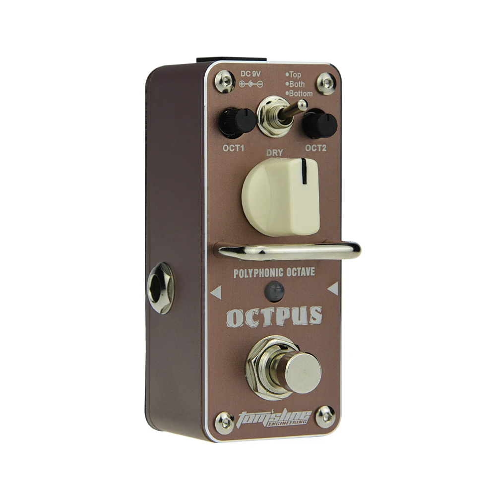 AROMA AOS-3 Guitar Effect Pedal Mini Single True Bypass Octpus Polyphonic Octave Electric Guitar Effect Pedal Guitar Accessories