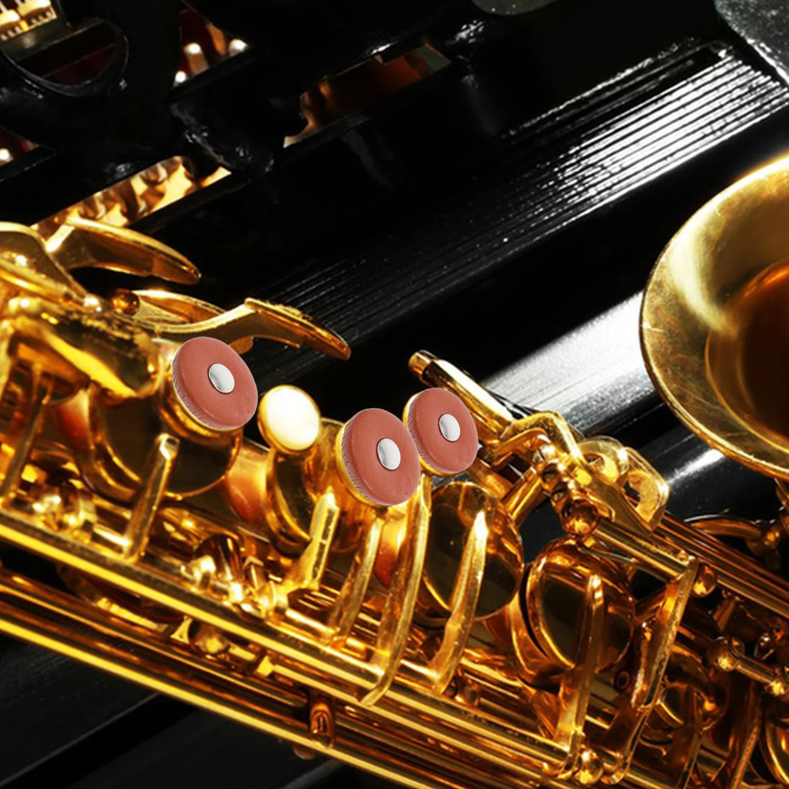 

3Pcs Saxophone Key Repair Pads 18mm Alto Sax Replacement Durable Smooth Texture Instrument Parts Accessories