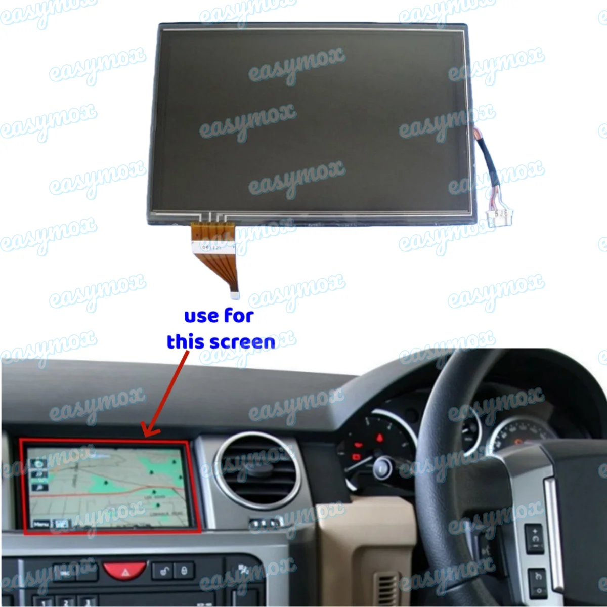 Car LCD Display with Digitizer Panel for Land Rover Range  L322 Discovery LR3 Navigation screen Repairment