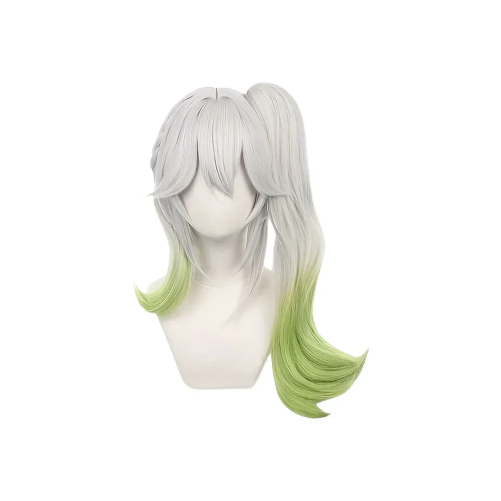 Nahida Role Play Wig Anime Genshin Impact Cosplay Wig Ponytail Style  Heat Resistant Hair Headwear