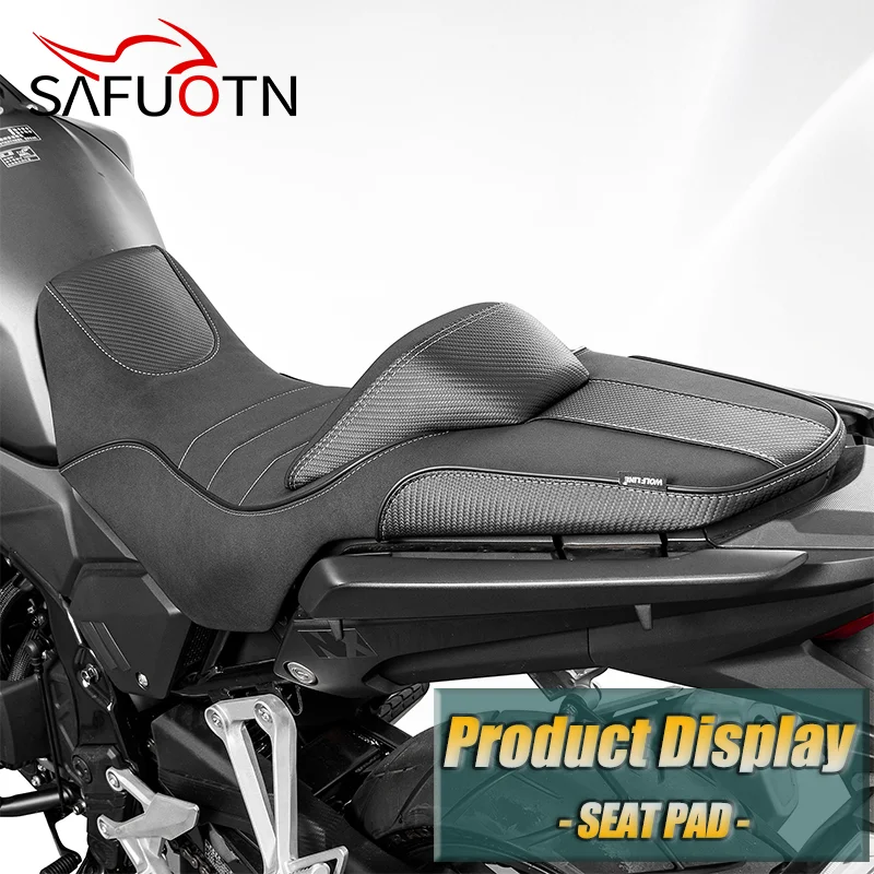 WOLFLINE One-Piece Seat for Honda NX400 NX500 2024 2025 Front Driver & Rear Passenger Integrated Seat Cushion Great Upgrade