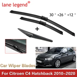 Car Wiper Front & Rear Wiper Blades Set For Citroen C4 Hatchback 2010 - 2020 Windshield Windscreen Window 30