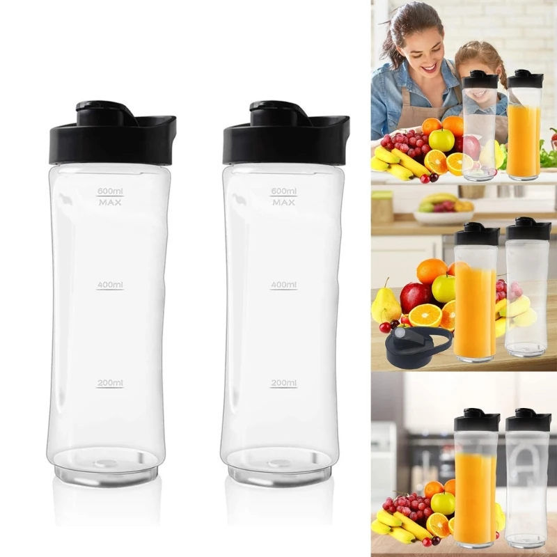 Pack of 2 Plastic Juicing Cup Blender Cup Juicing Machine Part Convenient Plastic Juicer Mugs for Oster BLSTPB BLSTP2