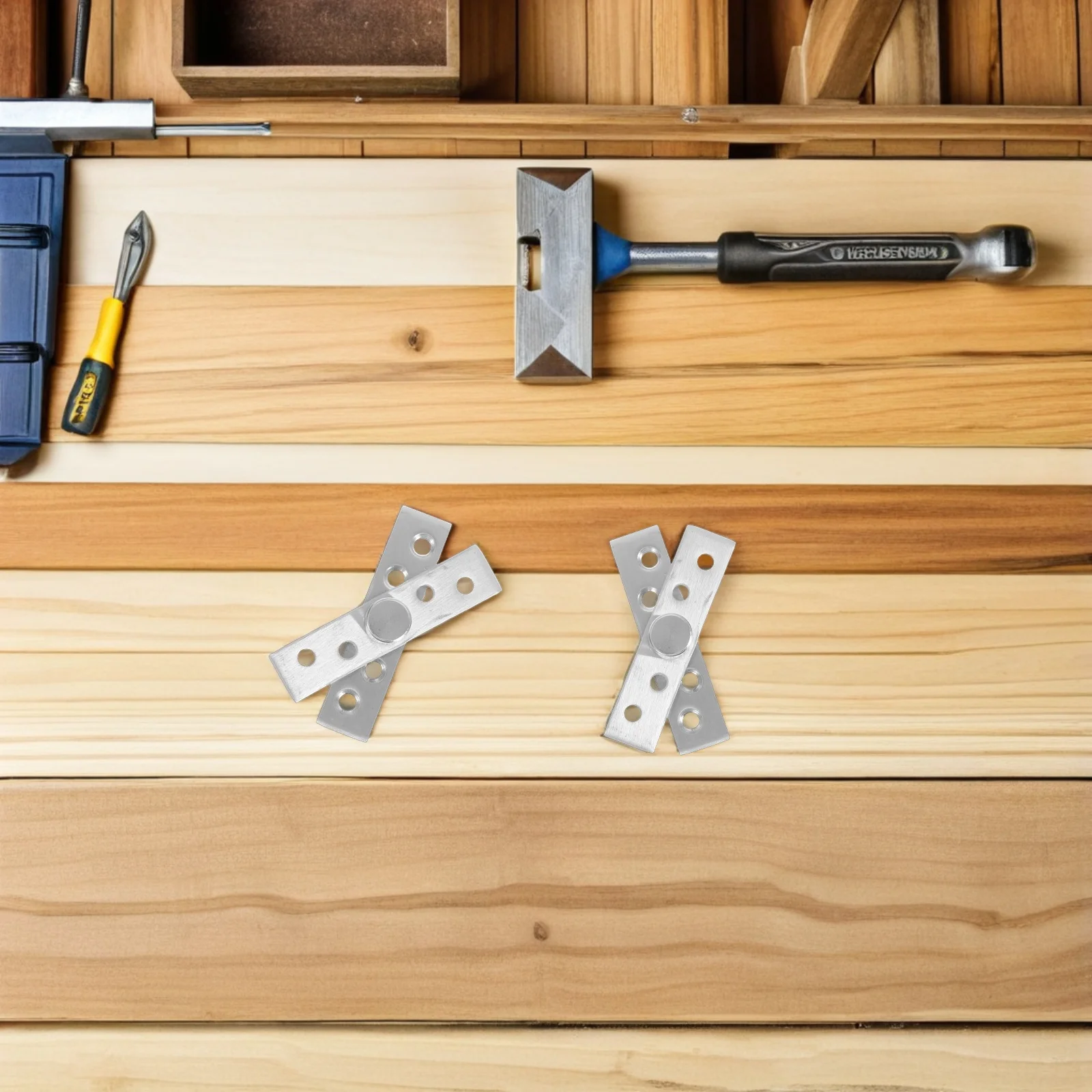 

2Pcs Durable Stainless Steel Hidden Pivot Hinges 360 Degree Rotation for Cupboards Wardrobes Modern Interiors Conceal Door Hinge