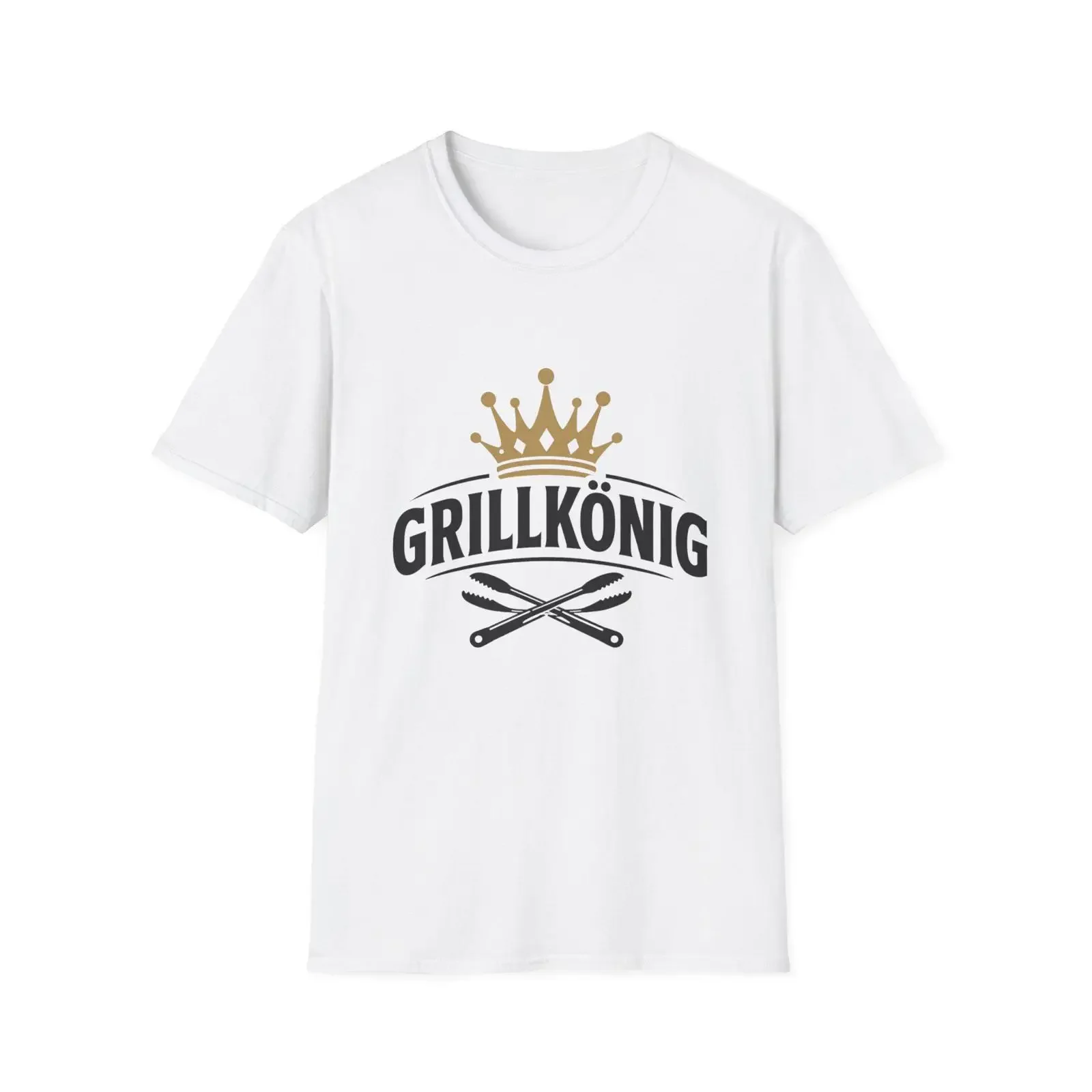 Grill King T Shirt for Men Funny BBQ Father amp 39 s Day Birthday Dad Husband Master vintage Washed streetwear Unisex graphic