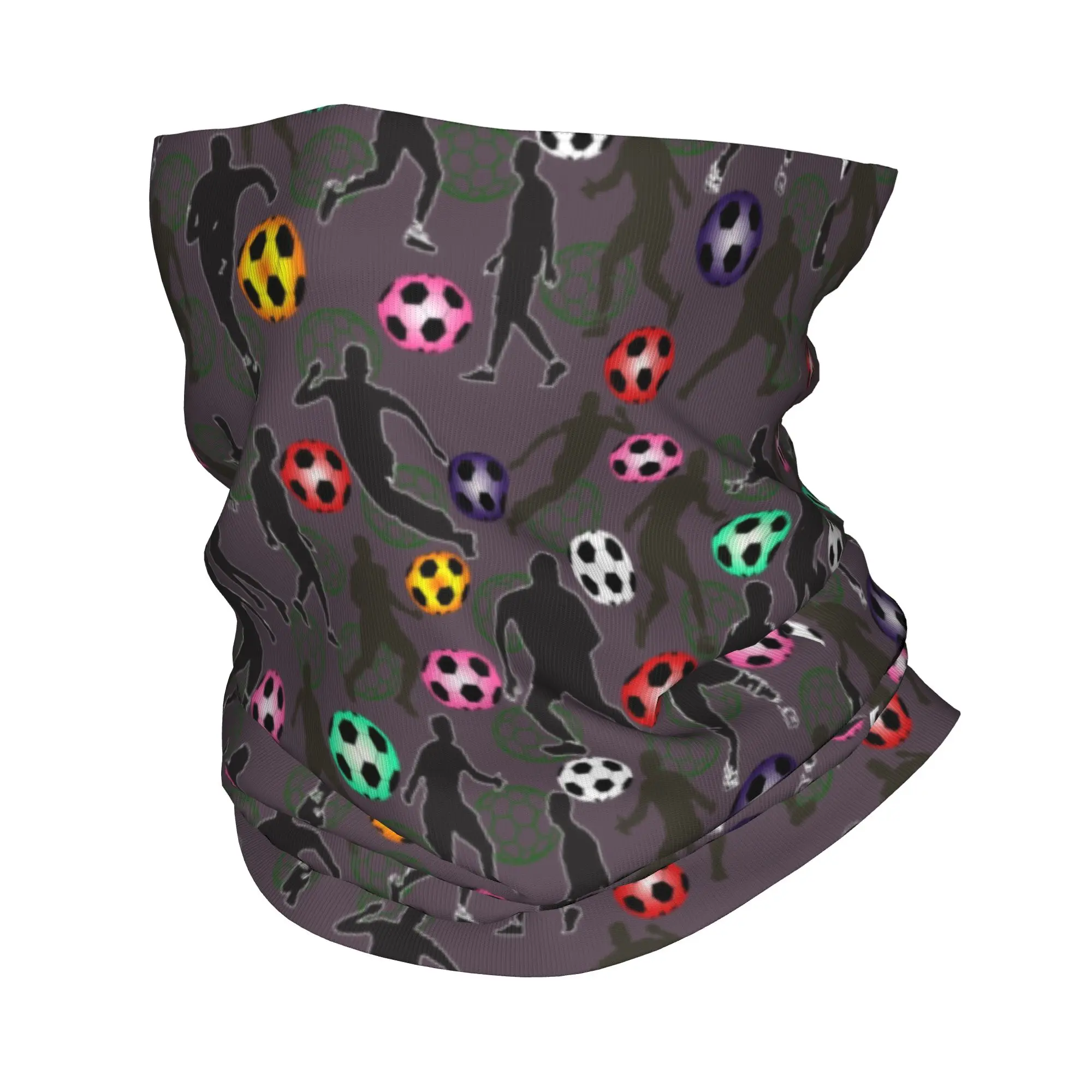 Custom Football Player Patterns Bandana Neck Warmer Women Men Winter Ski Hiking Scarf Gaiter Soccer Ball Sports Face Cover
