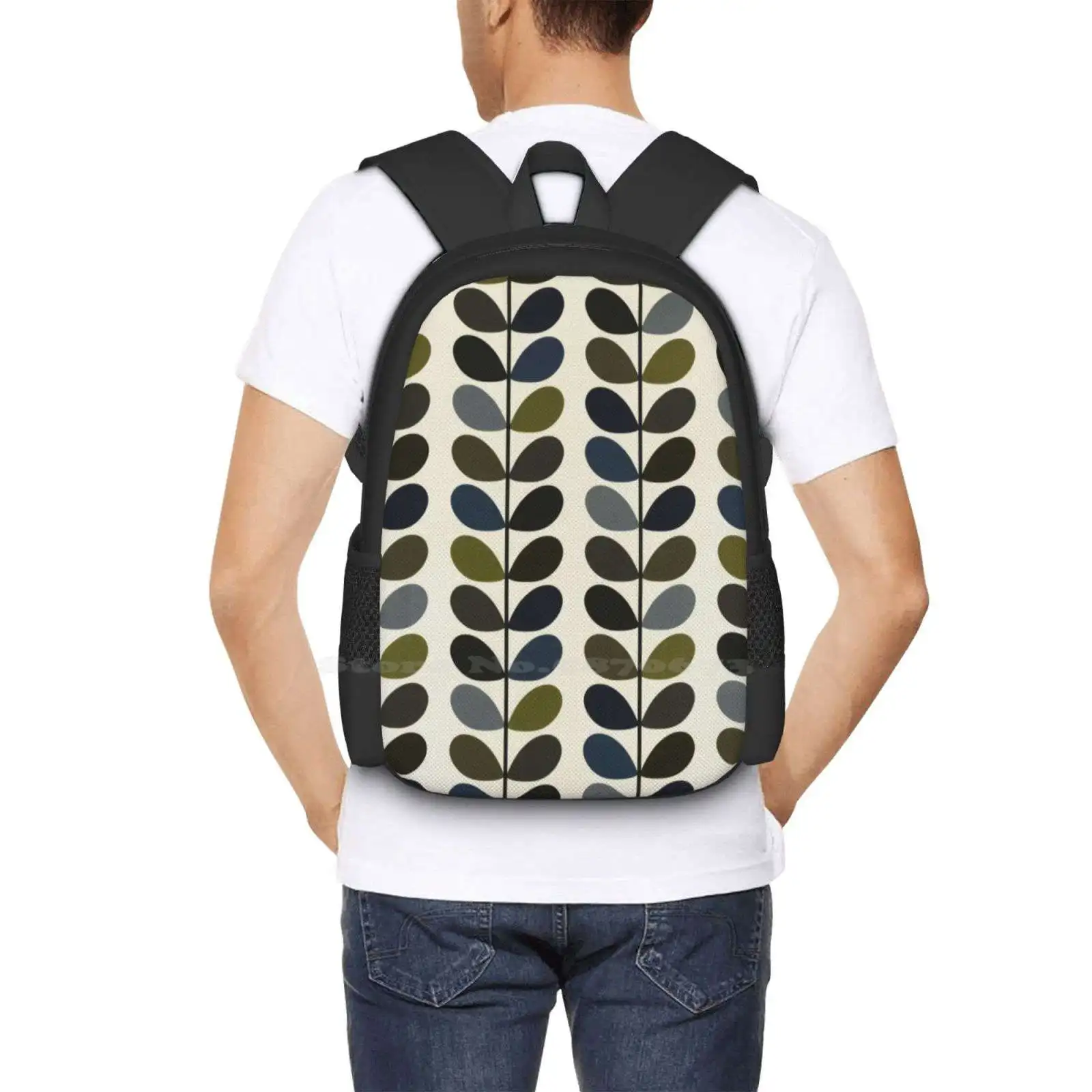 حقيبة ظهر Orla Kiely متعددة الجذع للرجال والنساء والفتيات المراهقات Orla Kiely 1960s Orla Kiely Retro Orla Kiely Vintage Orla Kiely