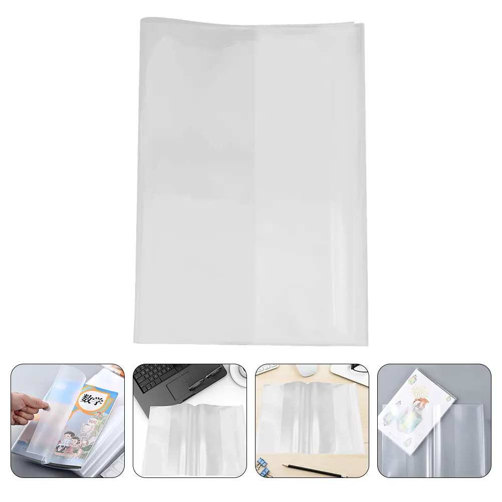 

20 Pcs Transparent Book Cover Clear Sleeve Covers Waterproof Textbook Protector Reusable Plastic Magazines Notebook