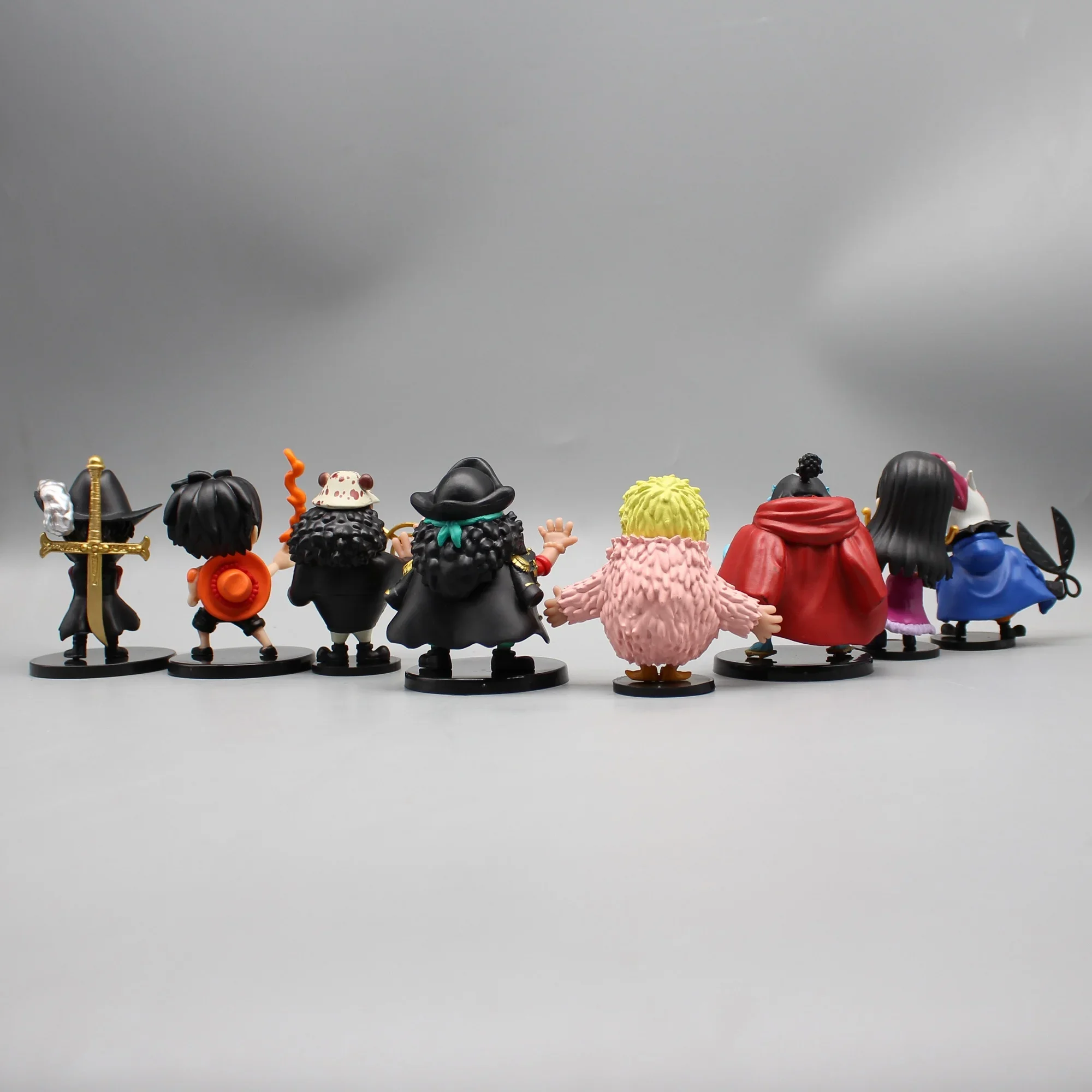 8pcs/set  One Piece Portgas·d· Ace Boa·hanco Marshall·d·teach Kawaii Anime Figure Action Figurine Model Doll Toy Kids Gifts