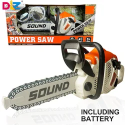 Toy Chainsaw with Goggles Children Electric Power Chainsaw with Sound Kids Toy Tools for Tool Bench Boys Gift Pretend Play Toys