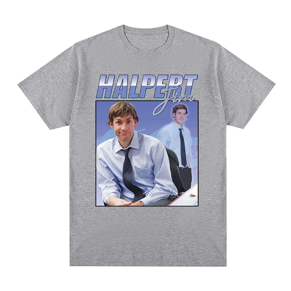 Jim Halpert Homage Graphic T Shirt Tv Series The Office Dwight Schrute Michael Scott T Shirts Men Fashion Short Sleeve T-shirt