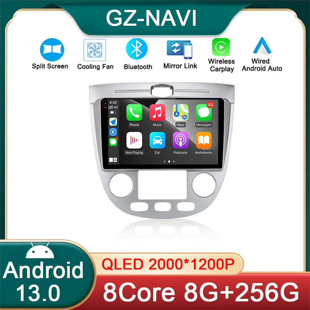 

GZ NAVI Android 13 Car Radio Carplay Player GPS Navigation For Chevrolet Lacetti J200 Buick Excelle HrvStereo Multimedia