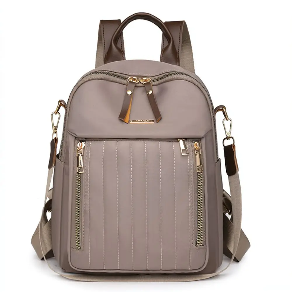 Modern Ladies Waterproof Backpack Quilted Oxford Bag Fashion Casual Travel Daypack Elegant School Shoulder Satchel Bag