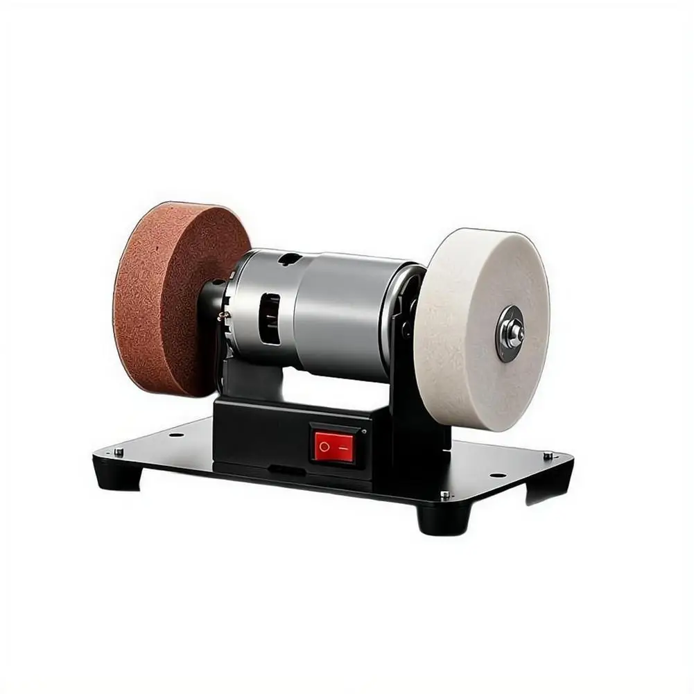 Industrial 100W Portable Mini Bench Grinder Pure Copper Motor Speed Adjustable Desktop Grinding Wheel Knife Sharpener EU Plug view 6