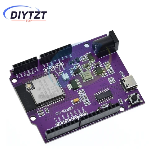 D1 ESP32-S3 WiFi + Bluetooth 16MB Flash UNO D1 R3 módulo de placa CH340 N16R8 para ESP32 ESP-32 módulo inalámbrico de placa de desarrollo