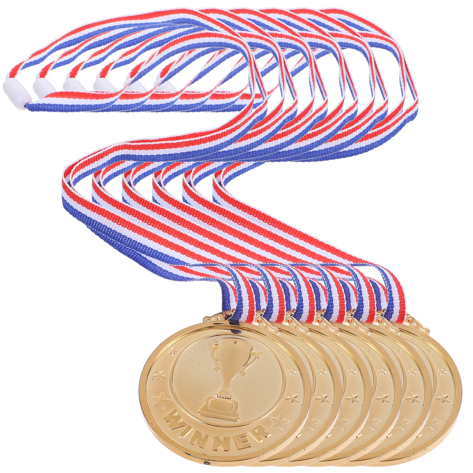 6Pcs Plastic Awards Medal Medals for Awards Sports Meet Party Favors Small Medals for Competition Medal