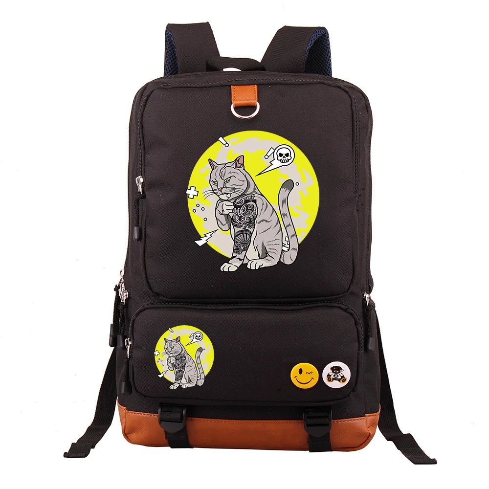 

2026 Popular Cartoon Anime Animal Themed Laptop Backpack, Casual Business Travel Backpack, Large Capacity Junior High School Stu
