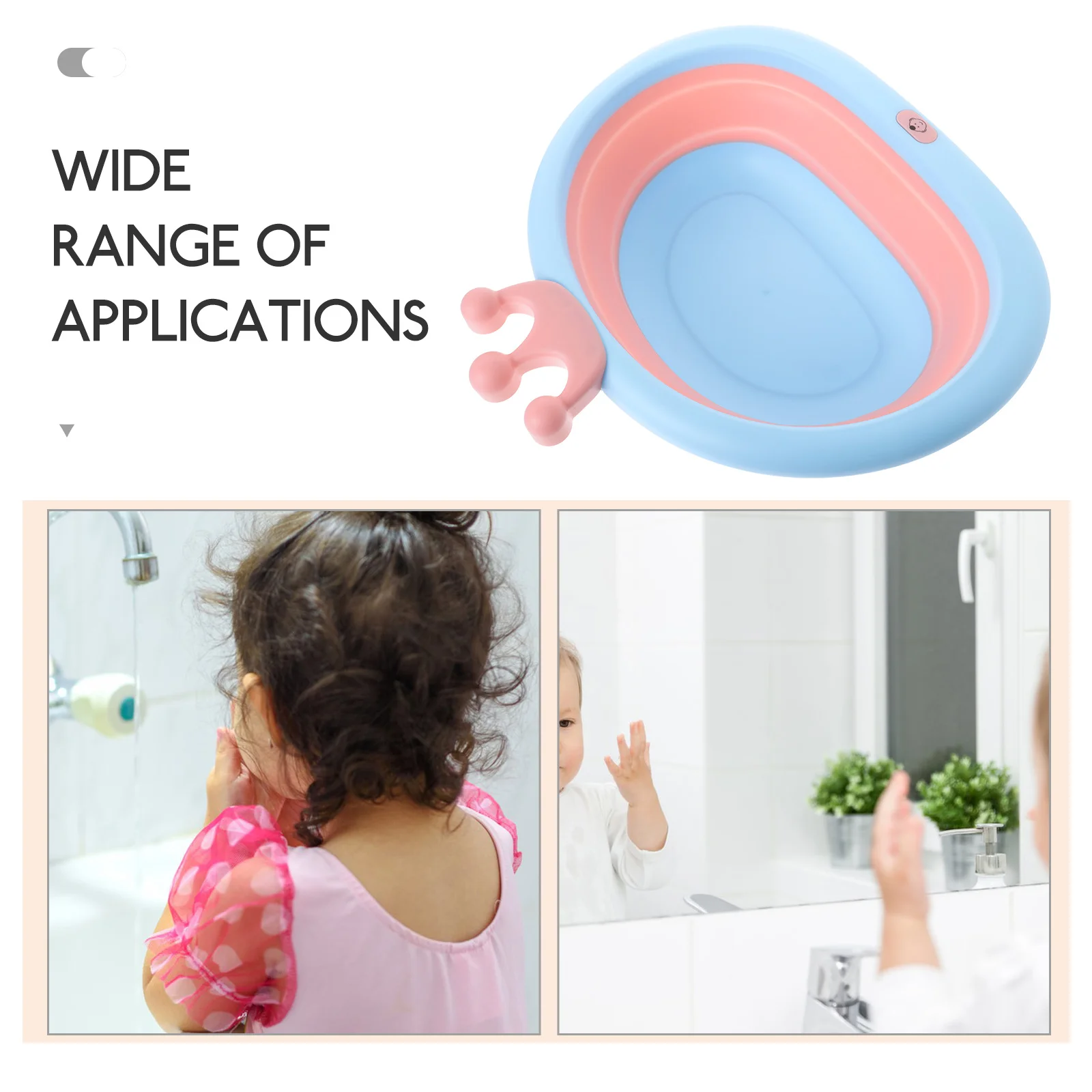 

Cartoon Crown Basin Wash for Travel Folding Washbasin Washbasins Sink Child