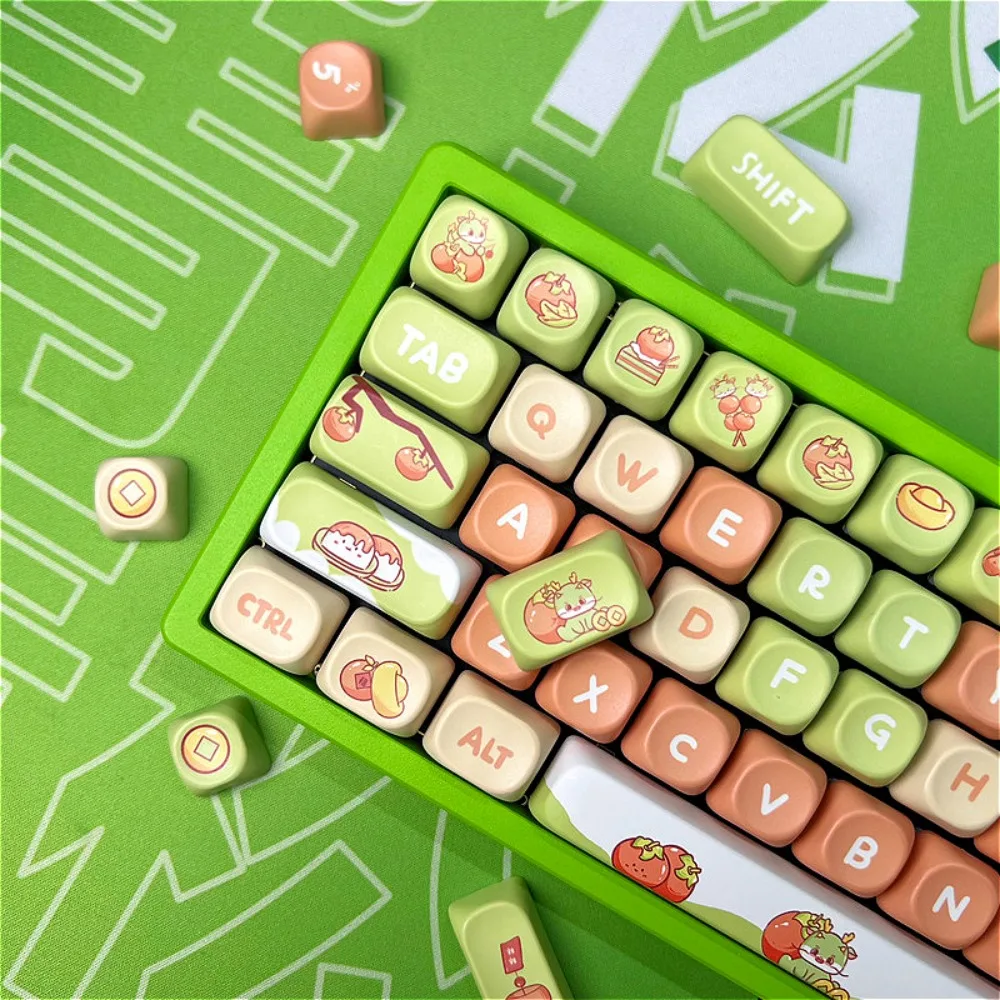 

Keycap 135 Key MOA Height PBT Wanpersimmon Ruyi Xiaolong Theme for MX Switch 60/84/90/104/108 Mechanical Keyboard